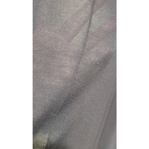 Belldini Sharks Tooth Hem Sheer Sweater Tunic with Heavy Ribbed Arms Black Sz S - Picture 2 of 8